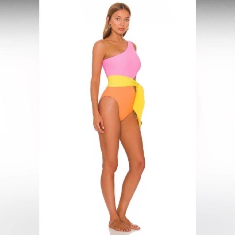 New! Beach Riot Carlie Fruity Colorblock One Piece Swimsuit 24038 - Picture 2 of 12